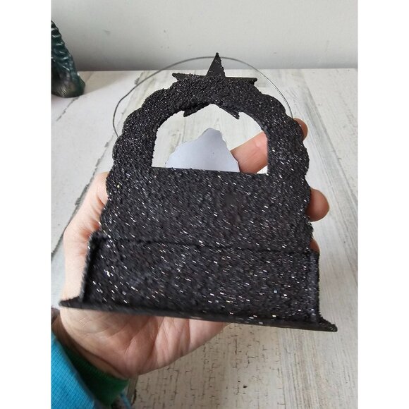 bethany lowe Thanksgiving greetings basket glitter turkey shabby cheek vintage s - Picture 5 of 8